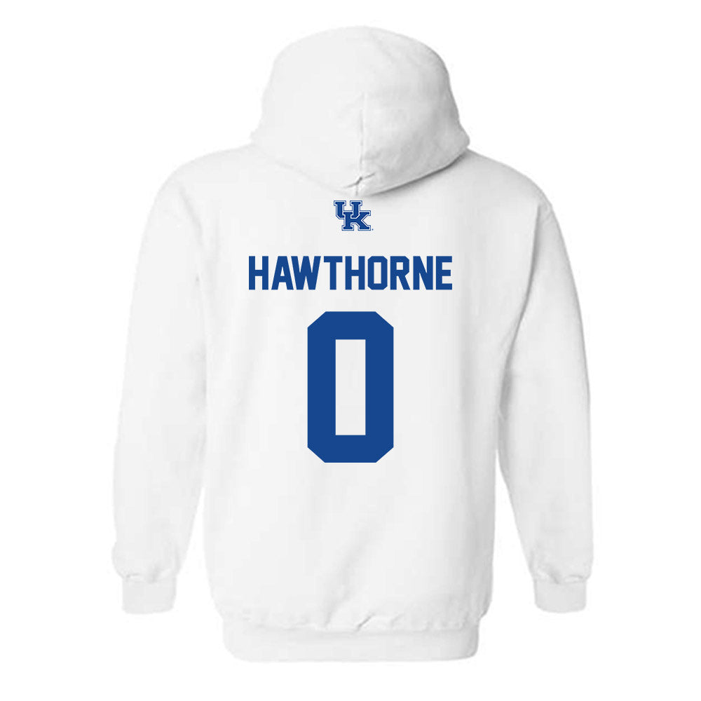 Kentucky - NCAA Men's Basketball : Zyon Hawthorne - Classic Shersey Hooded Sweatshirt-1