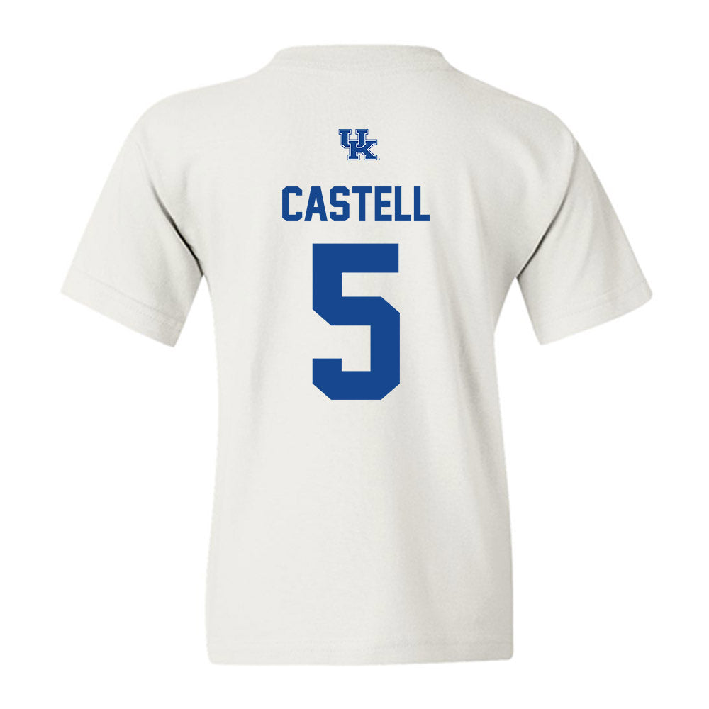 Kentucky - NCAA Football : Jordan Castell - Classic Shersey Youth T-Shirt-1