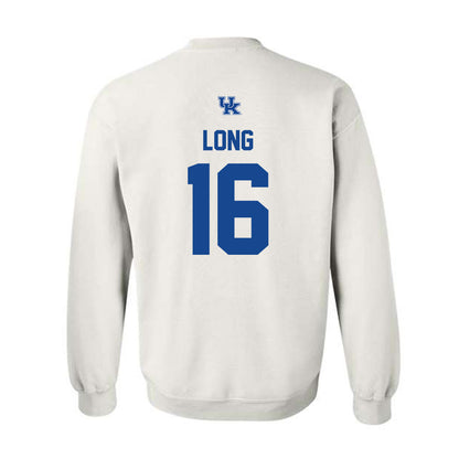 Kentucky - NCAA Football : JacQai Long - Classic Shersey Crewneck Sweatshirt-1