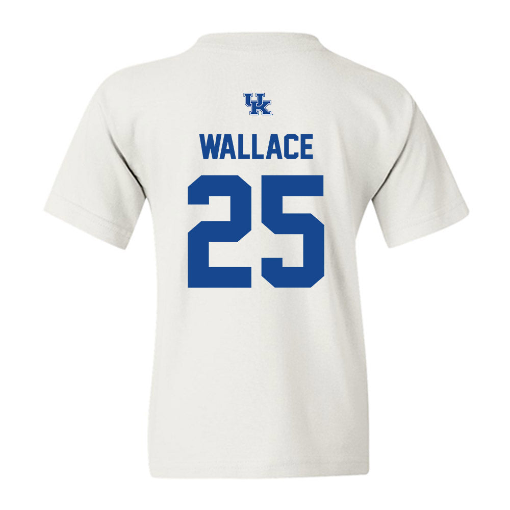 Kentucky - NCAA Football : Tavion Wallace - Classic Shersey Youth T-Shirt-1