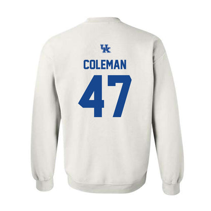 Kentucky - NCAA Baseball : Will Coleman - Classic Shersey Crewneck Sweatshirt-1