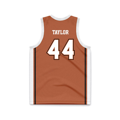 Texas - NCAA Men's Basketball : Brandon Taylor - Texas Orange Basketball Jersey-1