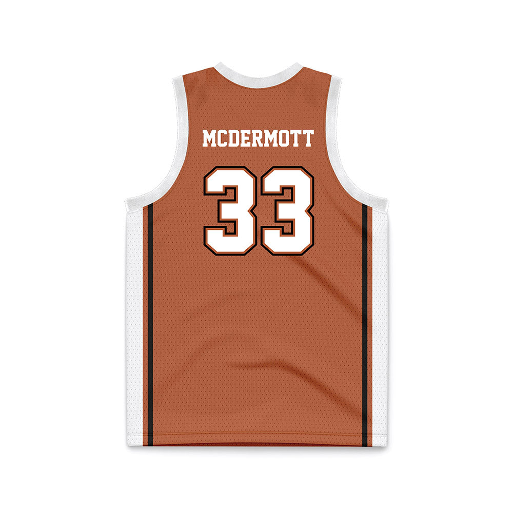 Texas - NCAA Men's Basketball : Anthon McDermott - Texas Orange Basketball Jersey-1