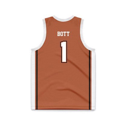 Texas - NCAA Men's Basketball : Cole Bott - Texas Orange Basketball Jersey-1