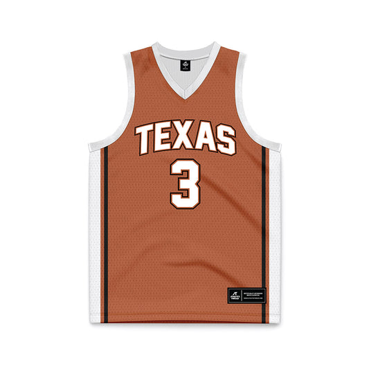 Texas - NCAA Men's Basketball : Joe Sterling - Texas Orange Basketball Jersey-0