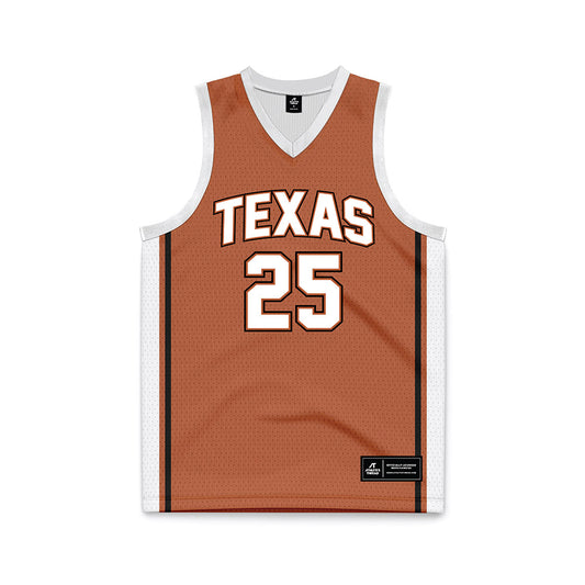 Texas - NCAA Men's Basketball : Mantas Laurencikas - Texas Orange Basketball Jersey-0