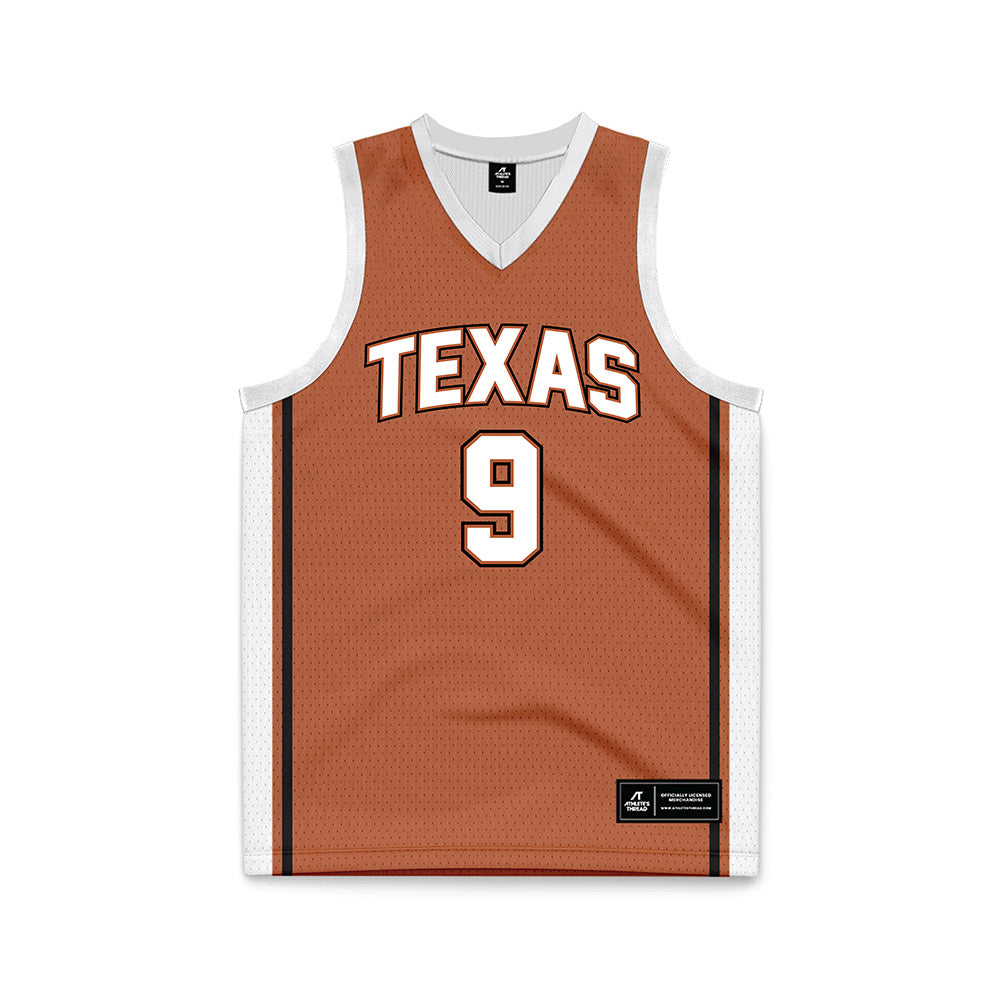 Texas - NCAA Men's Basketball : John Clark - Texas Orange Basketball Jersey-0