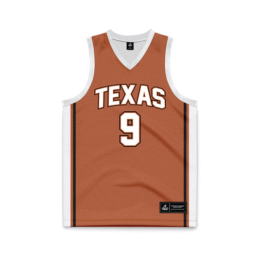 Texas - NCAA Men's Basketball : John Clark - Texas Orange Basketball Jersey-0