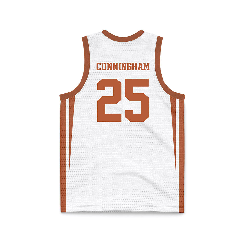 Texas - NCAA Women's Basketball : Breya Cunningham - White Basketball Jersey-1