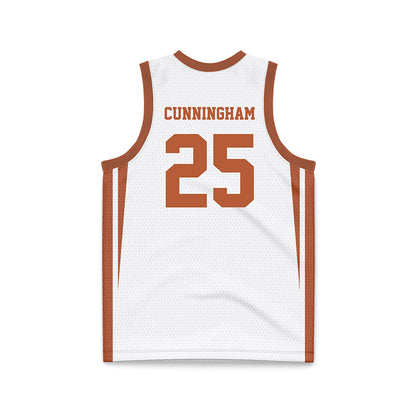 Texas - NCAA Women's Basketball : Breya Cunningham - White Basketball Jersey-1