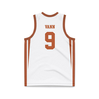 Texas - NCAA Women's Basketball : Zya Vann - White Basketball Jersey-1