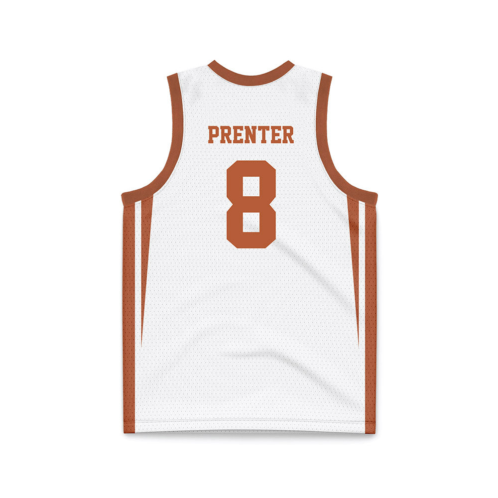Texas - NCAA Women's Basketball : Grace Prenter - White Basketball Jersey-1