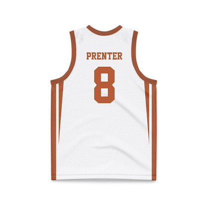 Texas - NCAA Women's Basketball : Grace Prenter - White Basketball Jersey-1