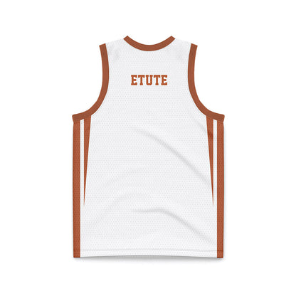 Texas - NCAA Women's Basketball : Isi Etute - White Basketball Jersey-1