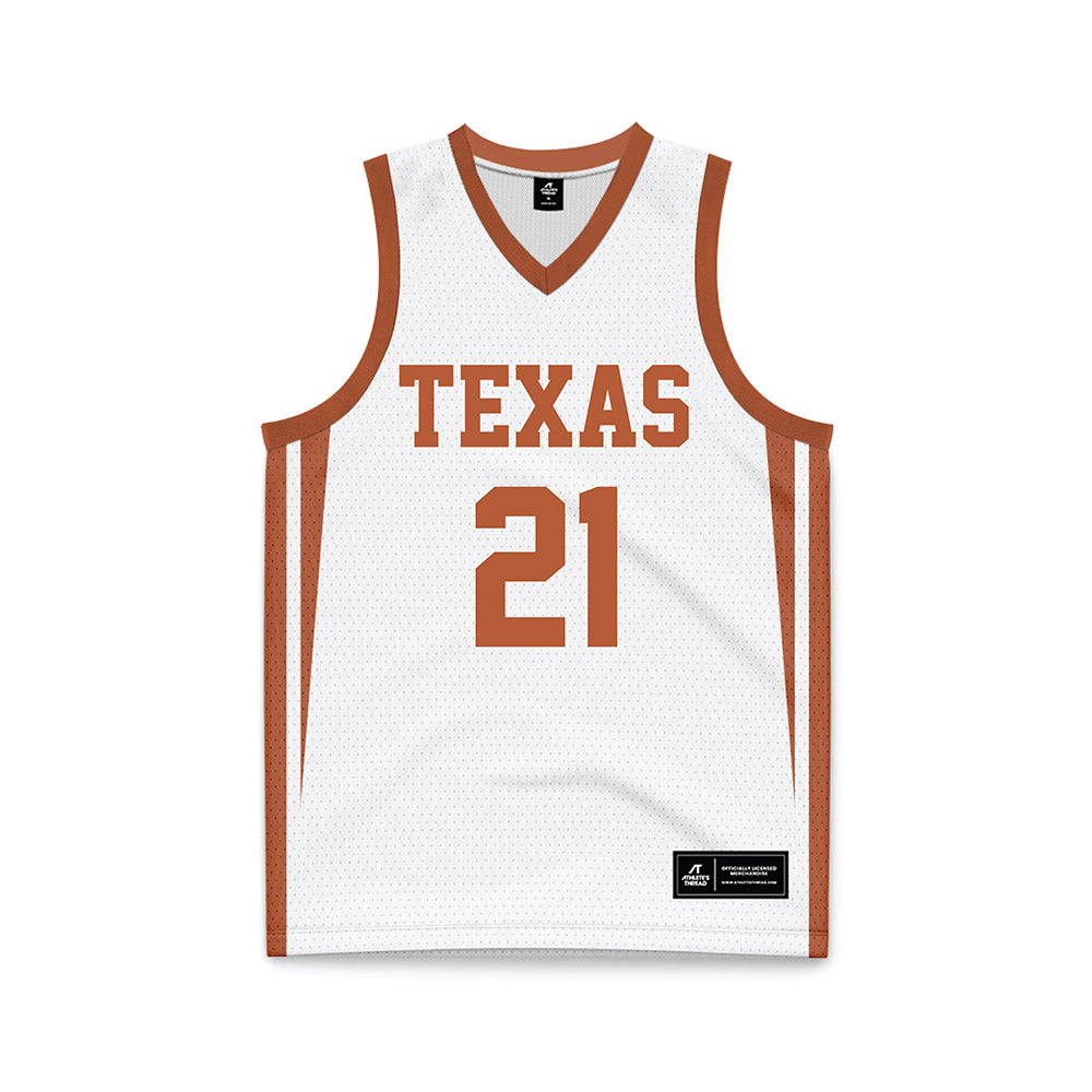 Texas - NCAA Women's Basketball : Ashton Judd - White Basketball Jersey-0