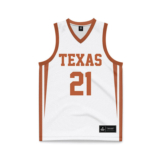 Texas - NCAA Women's Basketball : Ashton Judd - White Basketball Jersey-0