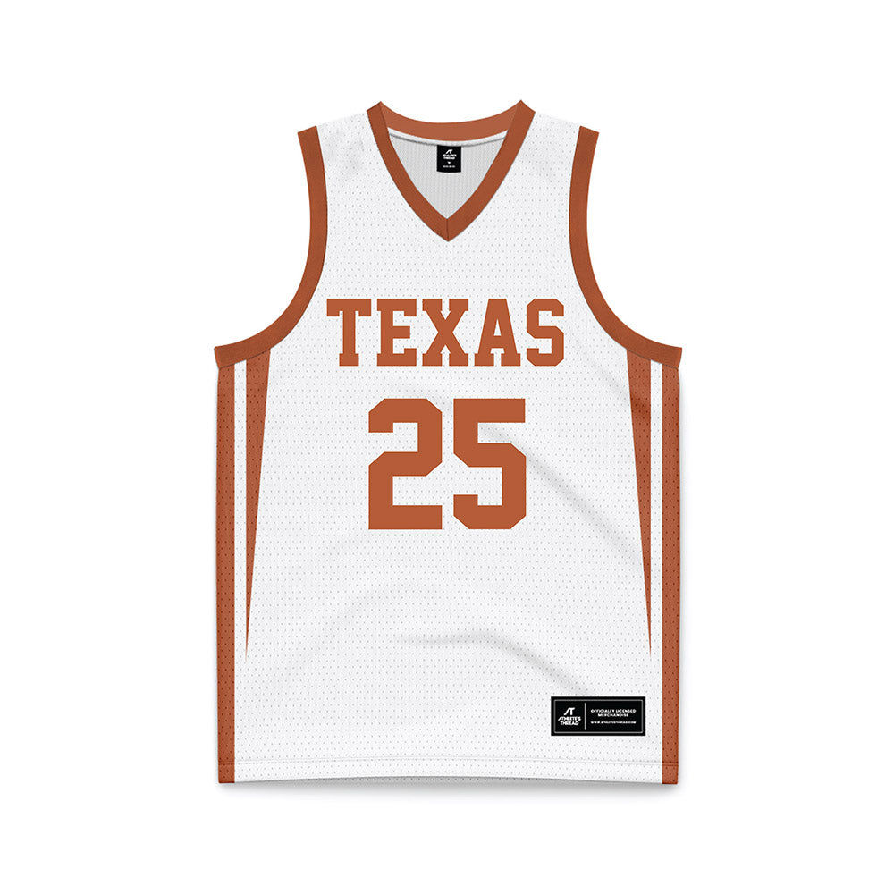 Texas - NCAA Women's Basketball : Breya Cunningham - White Basketball Jersey-0