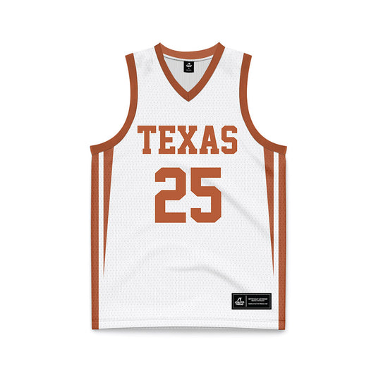 Texas - NCAA Women's Basketball : Breya Cunningham - White Basketball Jersey-0