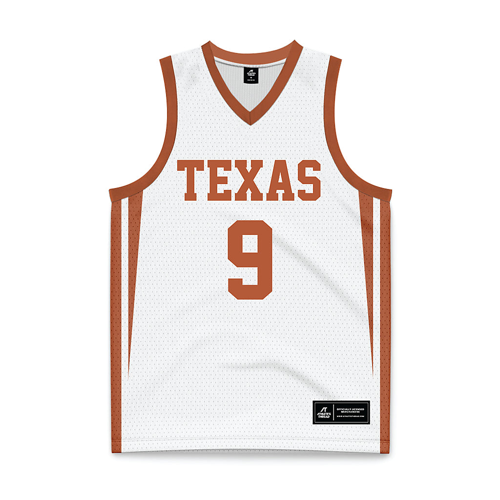 Texas - NCAA Women's Basketball : Zya Vann - White Basketball Jersey-0