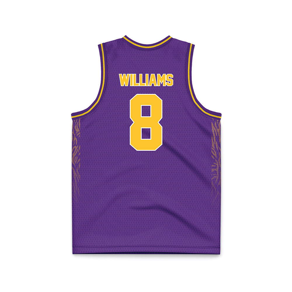 LSU - NCAA Women's Basketball : Jada Williams - Purple Basketball Jersey-1