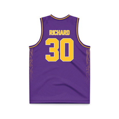 LSU - NCAA Women's Basketball : Jada Richard - Purple Basketball Jersey-1