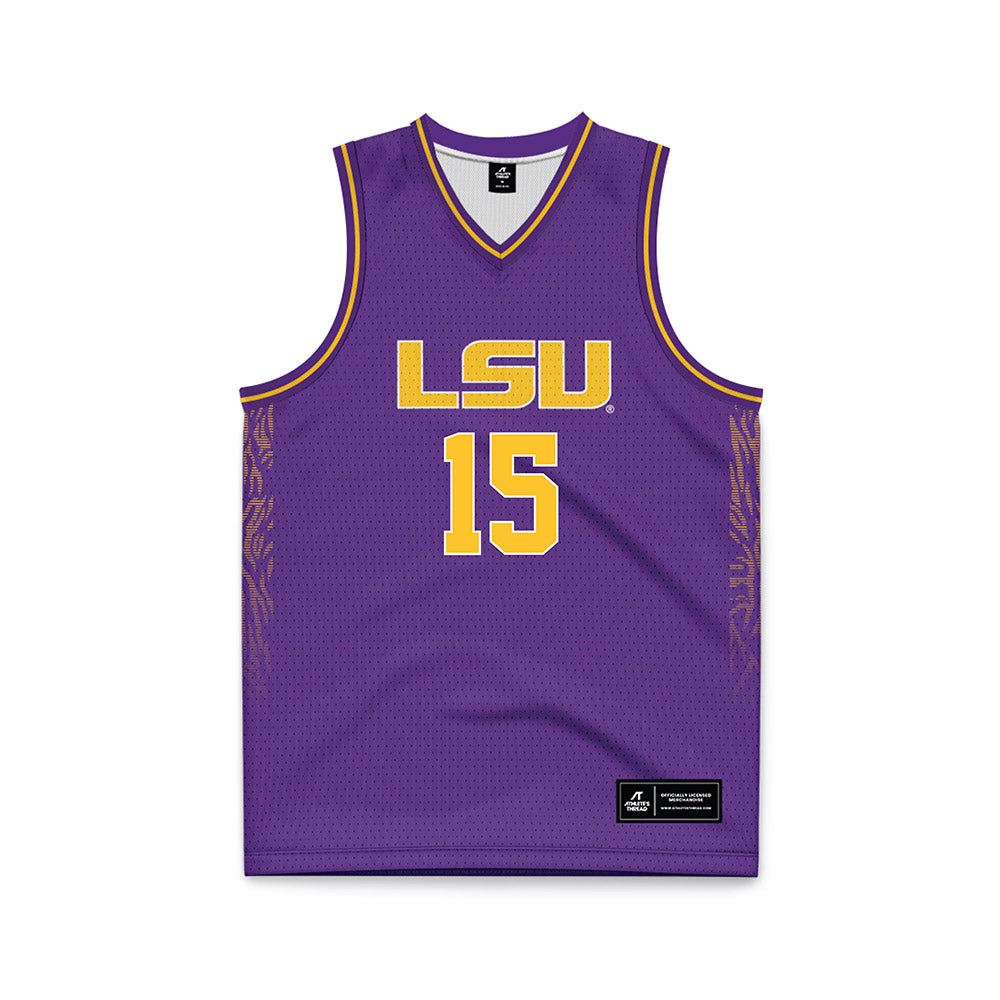LSU - NCAA Women's Basketball : Meghan Yarnevich - Purple Basketball Jersey-0