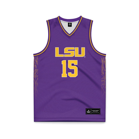 LSU - NCAA Women's Basketball : Meghan Yarnevich - Purple Basketball Jersey-0