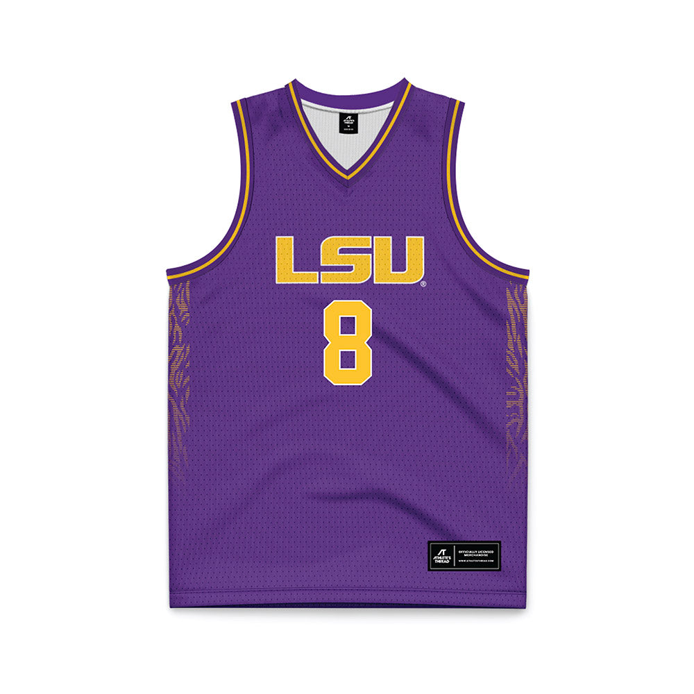 LSU - NCAA Women's Basketball : Jada Williams - Purple Basketball Jersey-0