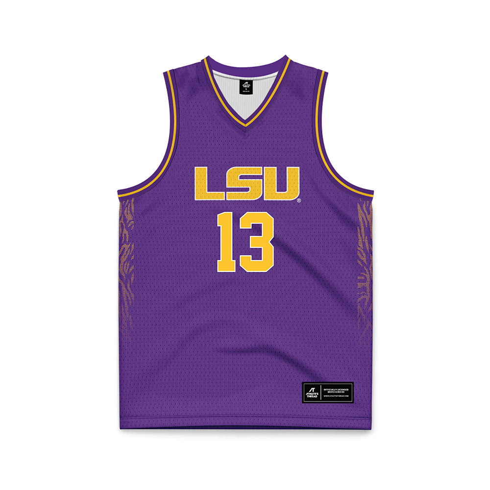 LSU - NCAA Women's Basketball : Kate Koval - Purple Basketball Jersey-0