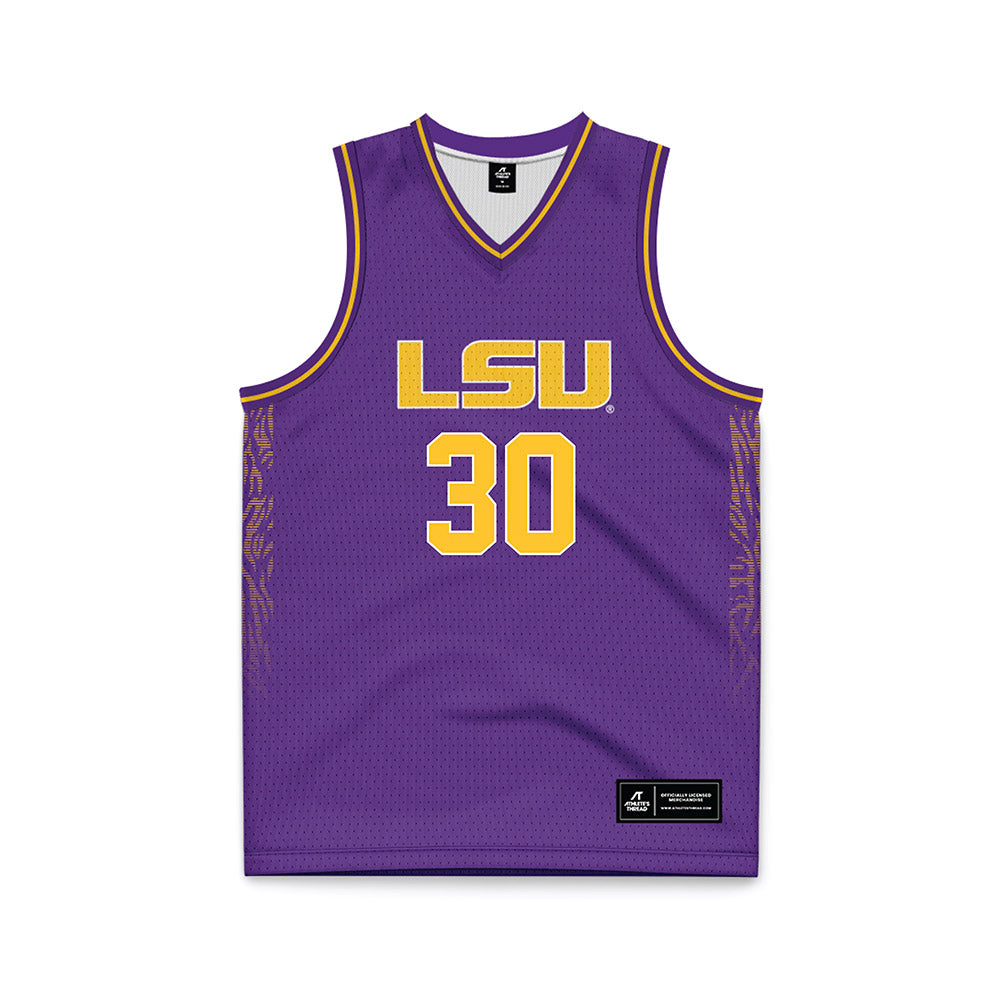 LSU - NCAA Women's Basketball : Jada Richard - Purple Basketball Jersey-0
