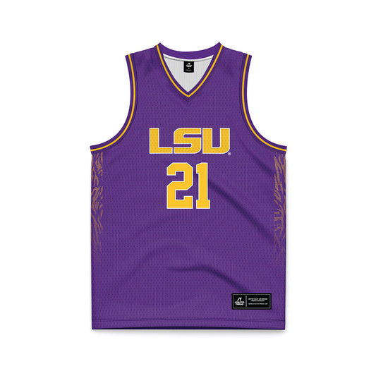 LSU - NCAA Women's Basketball : Chloe Larry - Purple Basketball Jersey-0