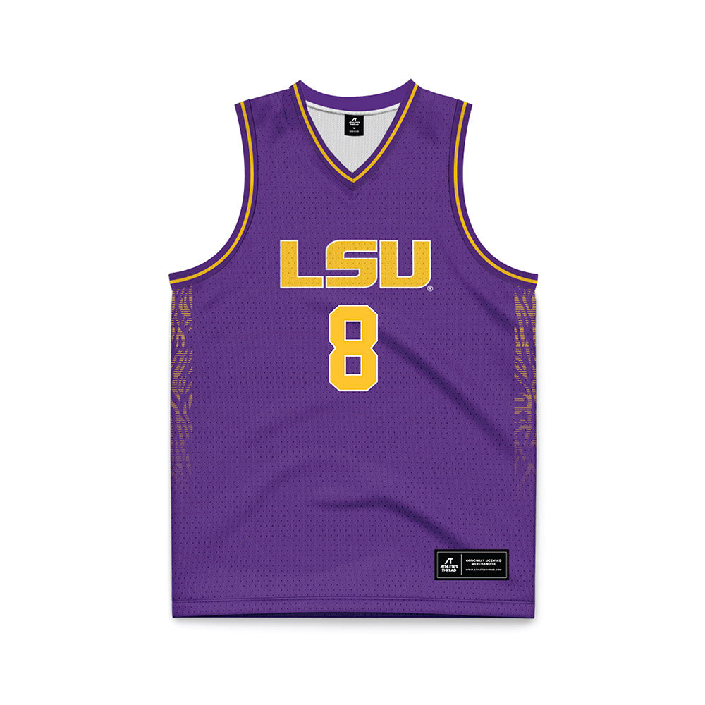 LSU - NCAA Women's Basketball : Jada Williams - Purple Basketball Jersey-0