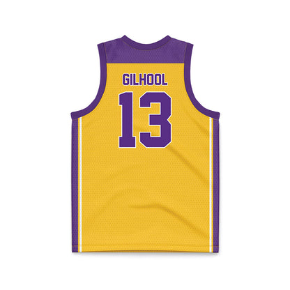 LSU - NCAA Men's Basketball : Matthew Gilhool - Gold Basketball Jersey-1