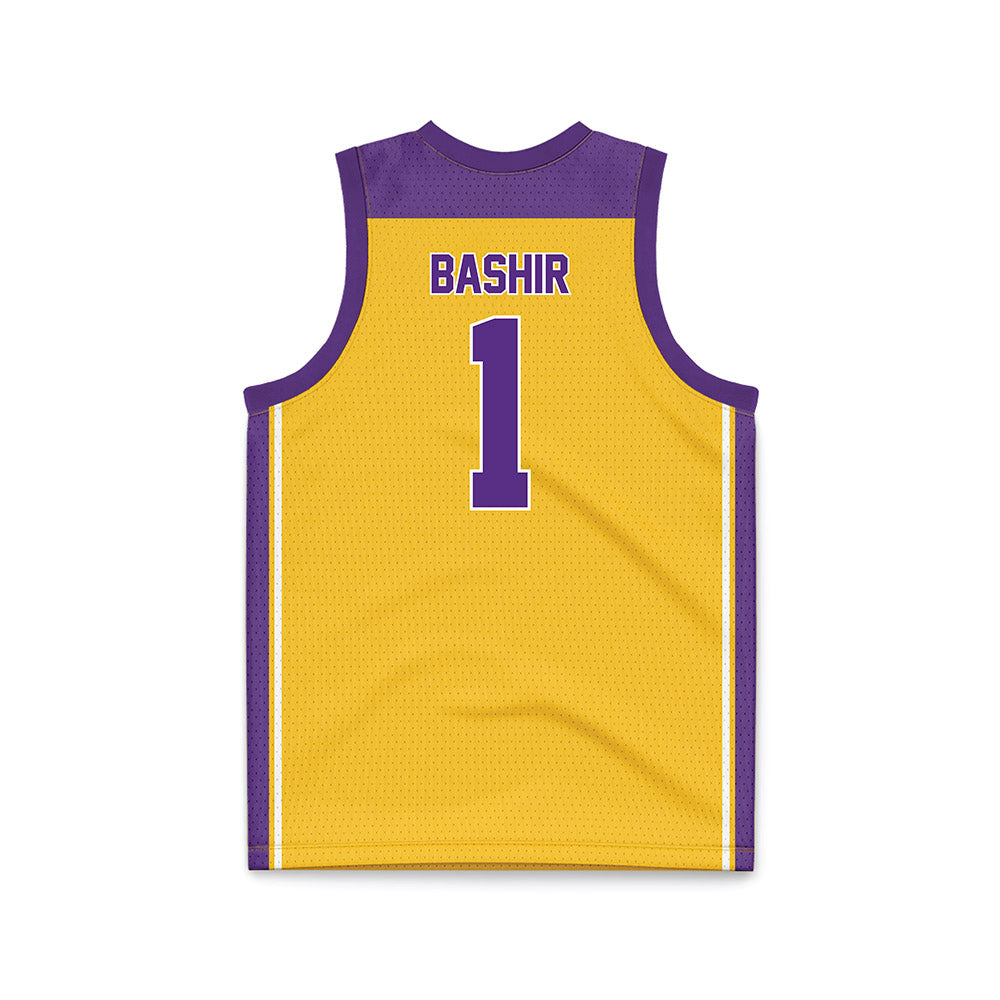 LSU - NCAA Men's Basketball : Abdi Bashir - Gold Basketball Jersey-1