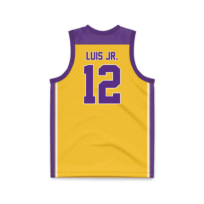 LSU - NCAA Men's Basketball : RJ Luis Jr. - Gold Basketball Jersey-1