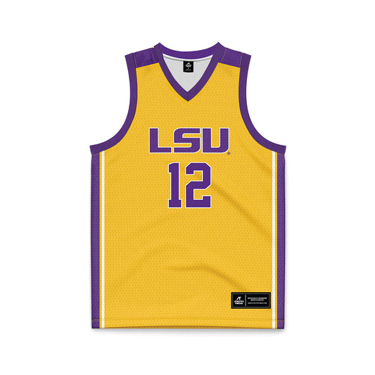 LSU - NCAA Men's Basketball : RJ Luis Jr. - Gold Basketball Jersey-0