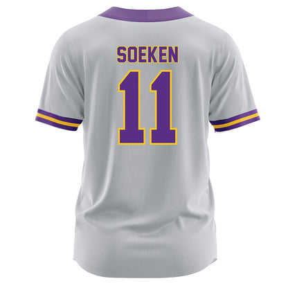 LSU - NCAA Softball : Lauryn Soeken - Grey Jersey-1