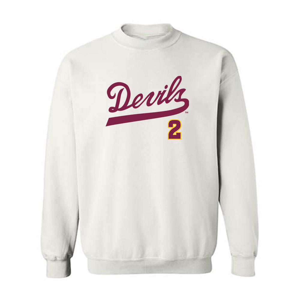 Arizona State - NCAA Baseball : Beckett Zavorek - Replica Shersey Crewneck Sweatshirt-0