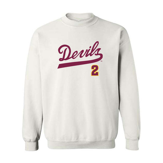 Arizona State - NCAA Baseball : Beckett Zavorek - Replica Shersey Crewneck Sweatshirt-0