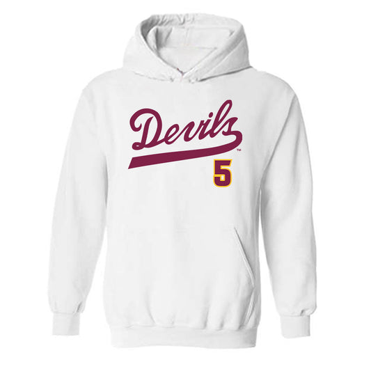 Arizona State - NCAA Baseball : Brenden Lewis - Replica Shersey Hooded Sweatshirt-0