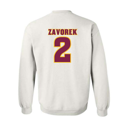 Arizona State - NCAA Baseball : Beckett Zavorek - Replica Shersey Crewneck Sweatshirt-1