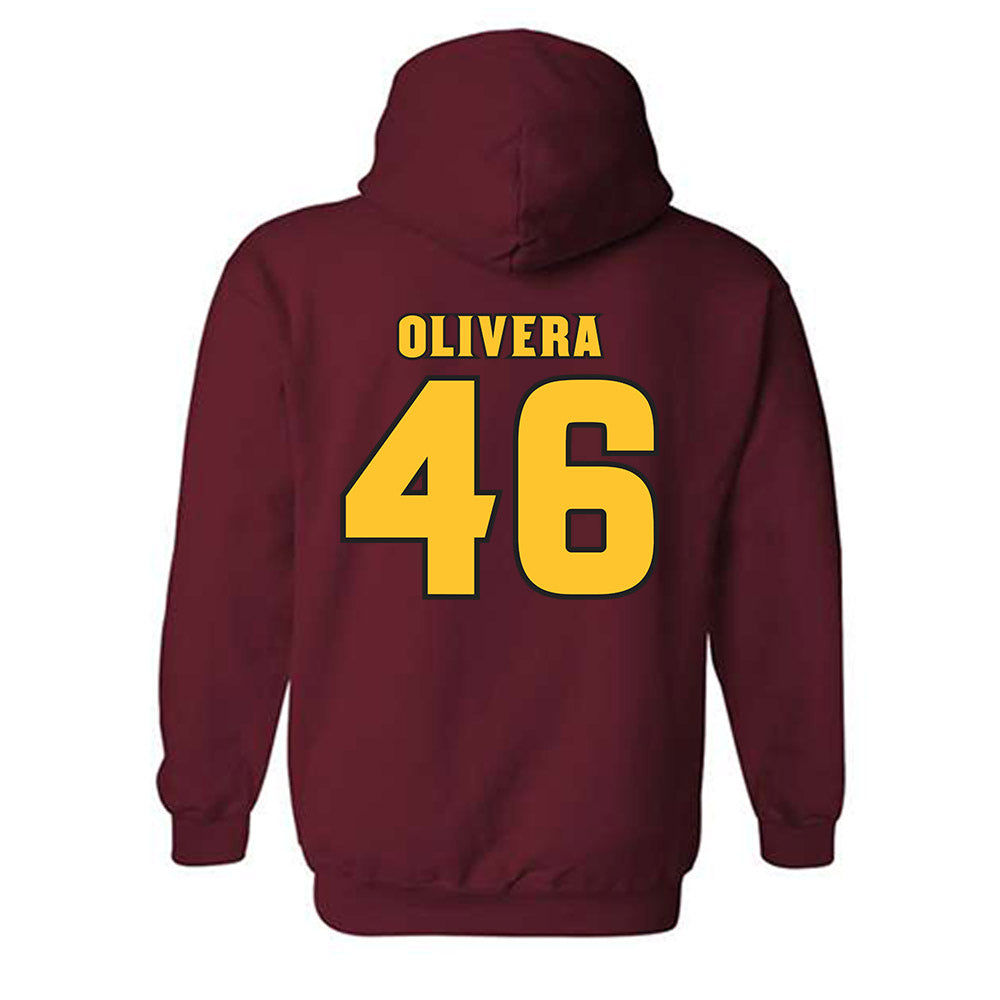 Arizona State - NCAA Baseball : Brandon Olivera - Replica Shersey Hooded Sweatshirt-1