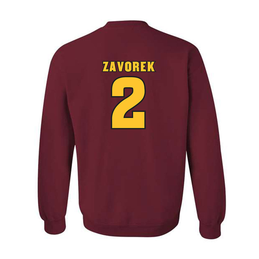 Arizona State - NCAA Baseball : Beckett Zavorek - Replica Shersey Crewneck Sweatshirt-1