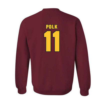 Arizona State - NCAA Men's Basketball : Kash Polk - Replica Shersey Crewneck Sweatshirt-1