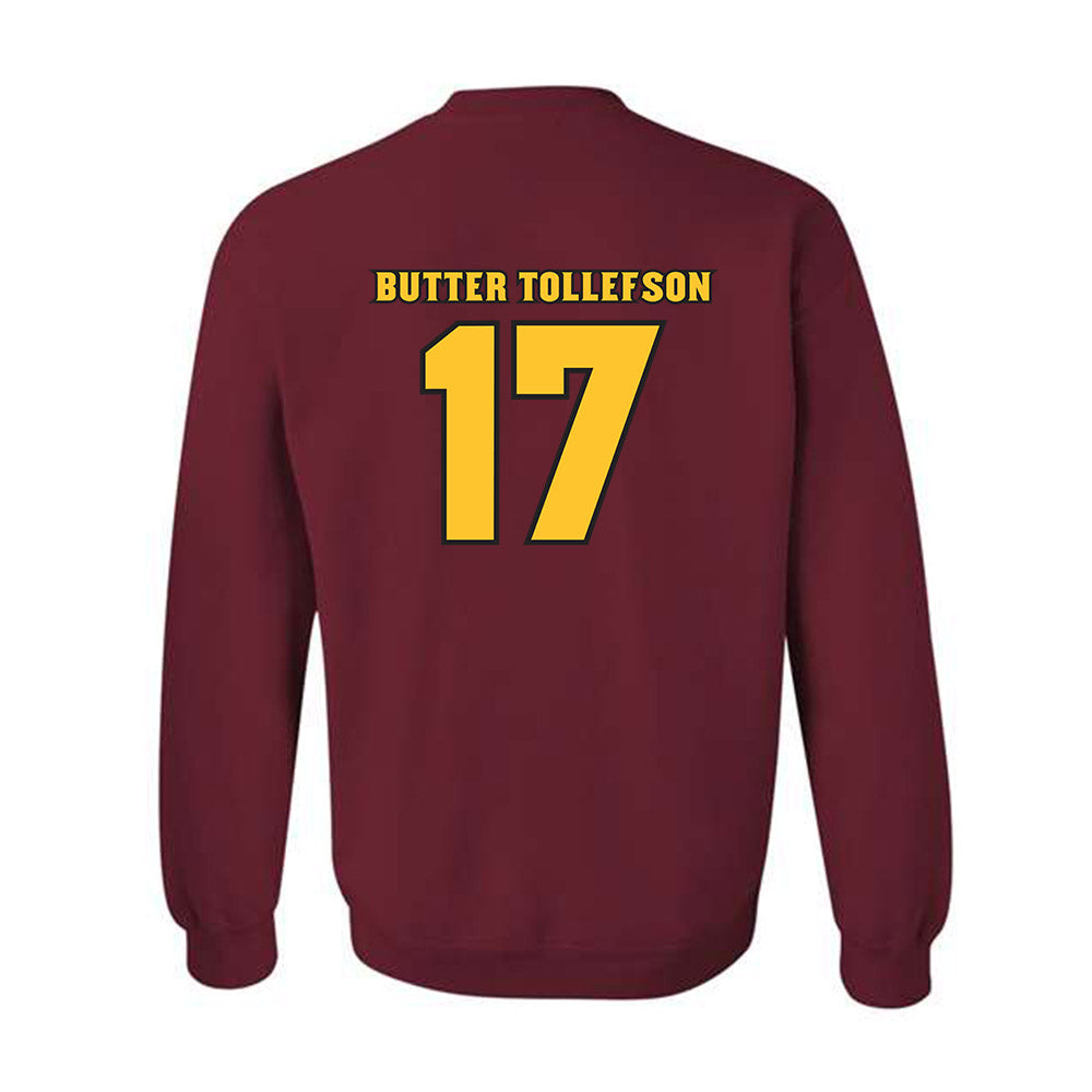 Arizona State - NCAA Football : Michael "Butter" Tollefson - Replica Shersey Crewneck Sweatshirt-1
