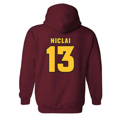 Arizona State - NCAA Baseball : Coen Niclai - Replica Shersey Hooded Sweatshirt-1