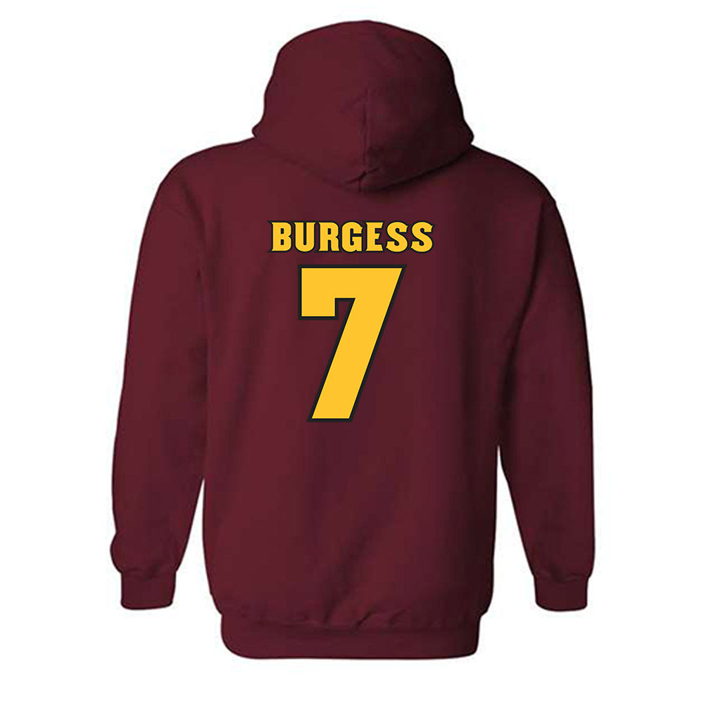 Arizona State - NCAA Women's Volleyball : Zoey Burgess - Replica Shersey Hooded Sweatshirt-1