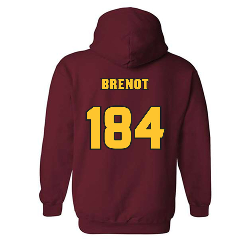 Arizona State - NCAA Wrestling : Aidan Brenot - Replica Shersey Hooded Sweatshirt-1