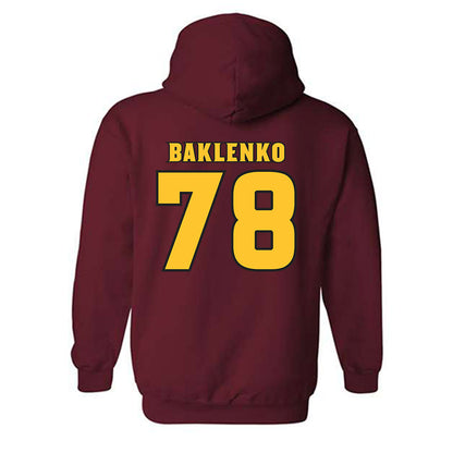 Arizona State - NCAA Football : Luke Baklenko - Replica Shersey Hooded Sweatshirt-1