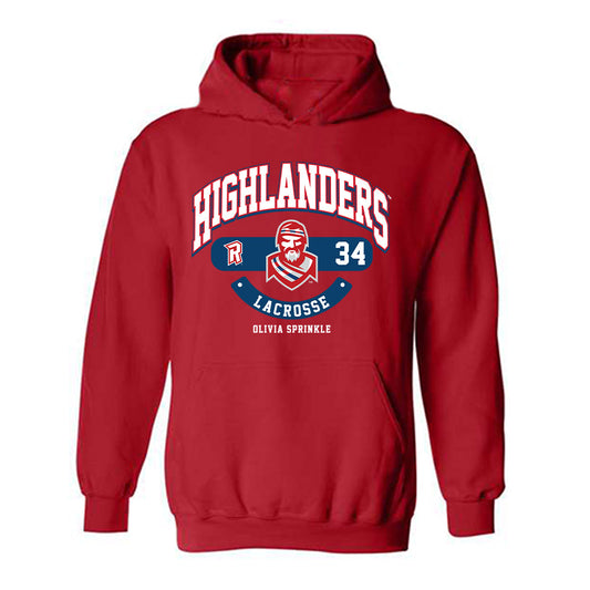 Radford - NCAA Women's Lacrosse : Olivia Sprinkle - Classic Fashion Shersey Hooded Sweatshirt-0